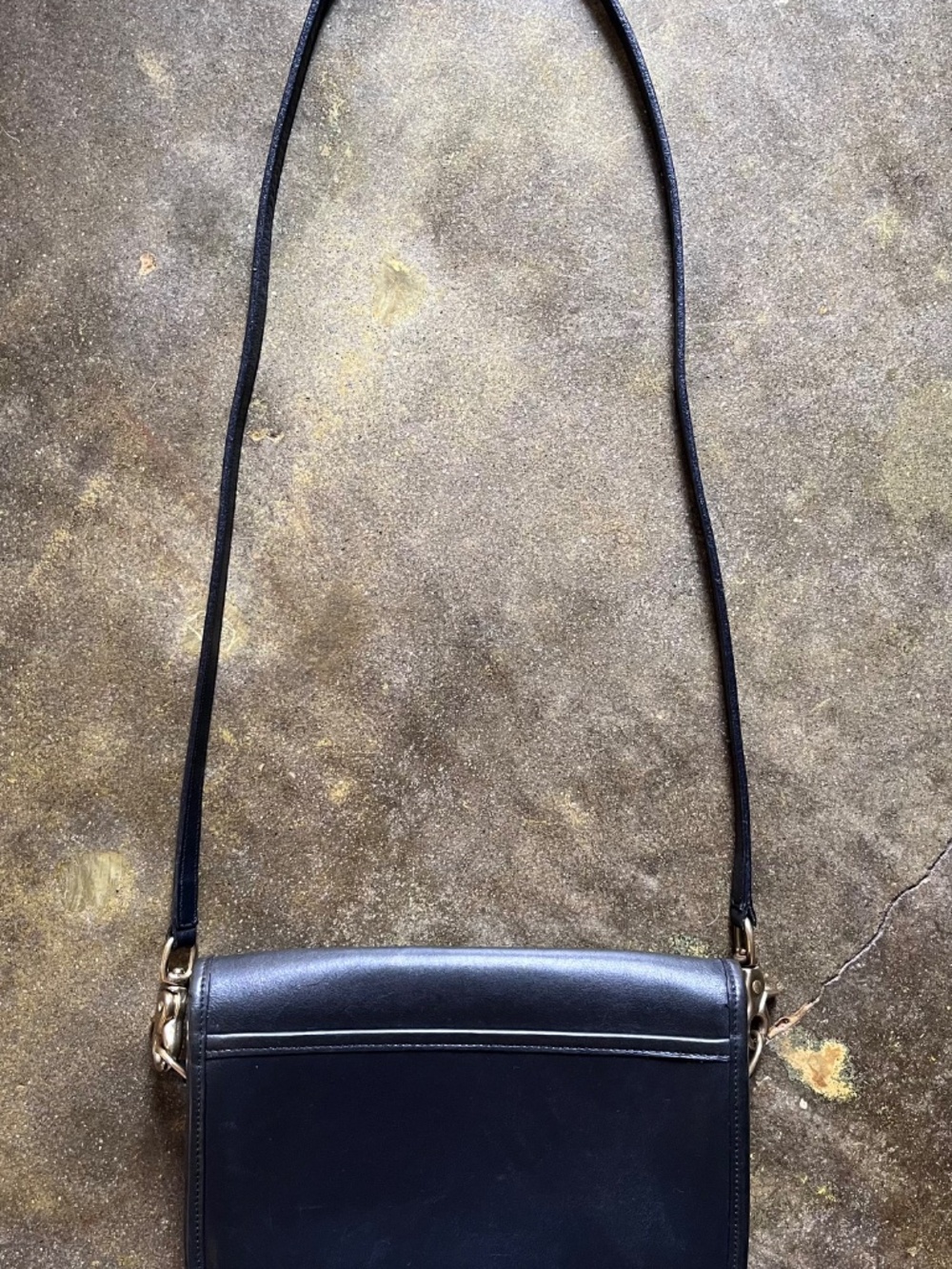 Vintage Classic Coach No. 9755 Pocket Purse Clutch/Pouch 1990s Black Crossbody - Picture 9 of 11
